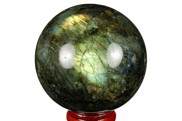 Flashy, Polished Labradorite Sphere - Great Color Play #180637